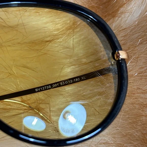 Bottega Veneta Drop Pilot Aviator Sunglasses Black/Yellow Lens Authentic - Picture 10 of 10